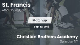 Matchup: St. Francis High vs. Christian Brothers Academy  2016