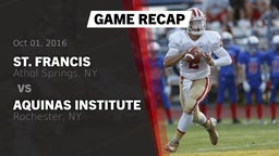 Recap: St. Francis  vs. Aquinas Institute  2016