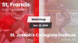 Matchup: St. Francis High vs. St. Joseph's Collegiate Institute  2016