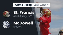 Recap: St. Francis  vs. McDowell  2017
