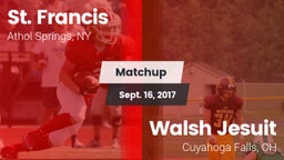Matchup: St. Francis High vs. Walsh Jesuit  2017