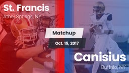 Matchup: St. Francis High vs. Canisius  2017