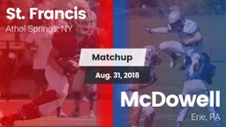 Matchup: St. Francis High vs. McDowell  2018