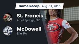 Recap: St. Francis  vs. McDowell  2018