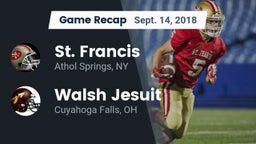 Recap: St. Francis  vs. Walsh Jesuit  2018
