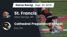 Recap: St. Francis  vs. Cathedral Preparatory School 2018
