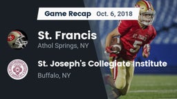 Recap: St. Francis  vs. St. Joseph's Collegiate Institute 2018