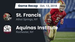 Recap: St. Francis  vs. Aquinas Institute  2018