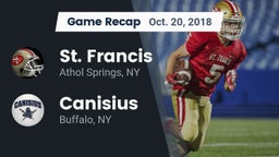 Recap: St. Francis  vs. Canisius  2018