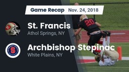Recap: St. Francis  vs. Archbishop Stepinac  2018