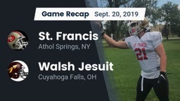 Recap: St. Francis  vs. Walsh Jesuit  2019