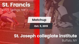 Matchup: St. Francis High vs. St. Joseph collegiate institute  2019