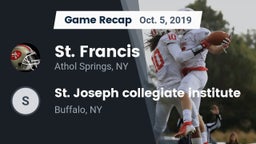 Recap: St. Francis  vs. St. Joseph collegiate institute  2019