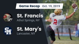 Recap: St. Francis  vs. St. Mary's  2019