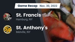 Recap: St. Francis  vs. St. Anthony's  2022