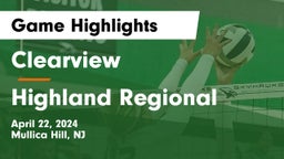 Clearview  vs Highland Regional  Game Highlights - April 22, 2024