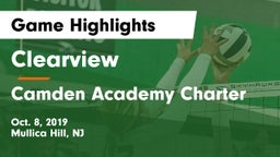 Clearview  vs Camden Academy Charter  Game Highlights - Oct. 8, 2019