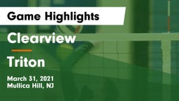 Clearview  vs Triton Game Highlights - March 31, 2021
