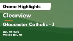 Clearview  vs Gloucester Catholic - J Game Highlights - Oct. 10, 2022