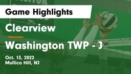 Clearview  vs Washington TWP - J Game Highlights - Oct. 13, 2022