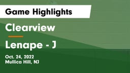 Clearview  vs Lenape - J Game Highlights - Oct. 24, 2022