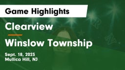Clearview  vs Winslow Township   Game Highlights - Sept. 18, 2023