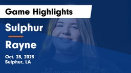 Sulphur  vs Rayne Game Highlights - Oct. 28, 2023