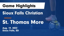 Sioux Falls Christian  vs St. Thomas More  Game Highlights - Aug. 19, 2022