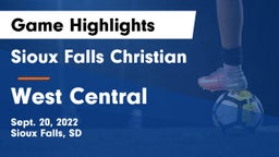 Sioux Falls Christian  vs West Central  Game Highlights - Sept. 20, 2022