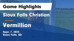 Sioux Falls Christian  vs Vermillion  Game Highlights - Sept. 7, 2023