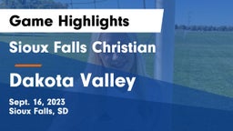 Sioux Falls Christian  vs Dakota Valley  Game Highlights - Sept. 16, 2023