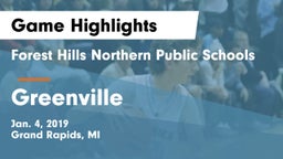 Forest Hills Northern Public Schools vs Greenville  Game Highlights - Jan. 4, 2019