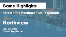 Forest Hills Northern Public Schools vs Northview  Game Highlights - Jan. 28, 2020