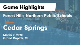 Forest Hills Northern Public Schools vs Cedar Springs  Game Highlights - March 9, 2020
