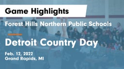 Forest Hills Northern Public Schools vs Detroit Country Day  Game Highlights - Feb. 12, 2022