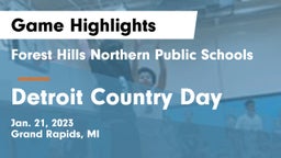 Forest Hills Northern Public Schools vs Detroit Country Day  Game Highlights - Jan. 21, 2023