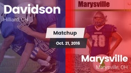 Matchup: Davidson  vs. Marysville  2016