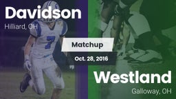 Matchup: Davidson  vs. Westland  2016