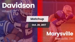 Matchup: Davidson  vs. Marysville  2017