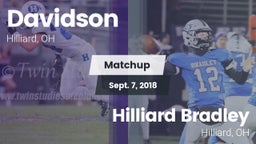 Matchup: Davidson  vs. Hilliard Bradley  2018