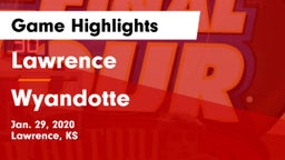 Lawrence  vs Wyandotte  Game Highlights - Jan. 29, 2020