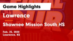 Lawrence  vs Shawnee Mission South HS Game Highlights - Feb. 25, 2020
