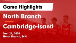 North Branch  vs Cambridge-Isanti  Game Highlights - Jan. 21, 2020