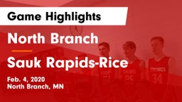 North Branch  vs Sauk Rapids-Rice  Game Highlights - Feb. 4, 2020