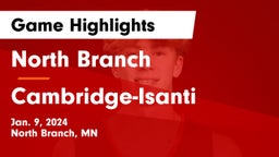 North Branch  vs Cambridge-Isanti  Game Highlights - Jan. 9, 2024