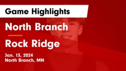 North Branch  vs Rock Ridge  Game Highlights - Jan. 13, 2024