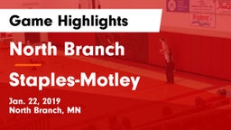 North Branch  vs Staples-Motley  Game Highlights - Jan. 22, 2019