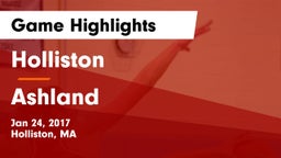 Holliston  vs Ashland  Game Highlights - Jan 24, 2017