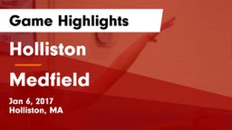 Holliston  vs Medfield  Game Highlights - Jan 6, 2017