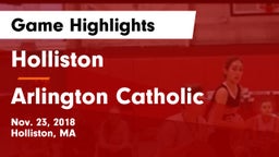 Holliston  vs Arlington Catholic Game Highlights - Nov. 23, 2018